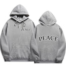PEACE Printing Autumn And Winter Hoodie Sweater