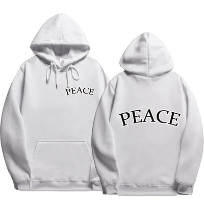 PEACE Printing Autumn And Winter Hoodie Sweater