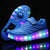 USB Charging Luminous Sneakers with Double wheels for Kids