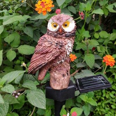 Waterproof IP65 Solar Garden Lights Owl SquirrelOrnament Animal Bird Outdoor LED Path Lawn Yard Garden Lamps Animal Decor