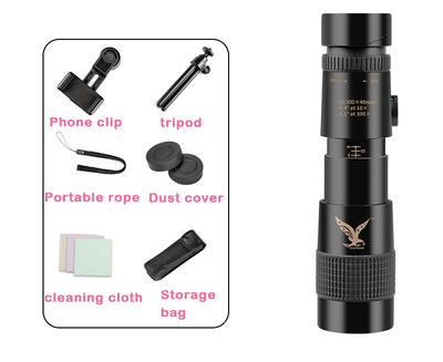 4k 10-300x40mm Super Telephoto Zoom Monocular Telescope