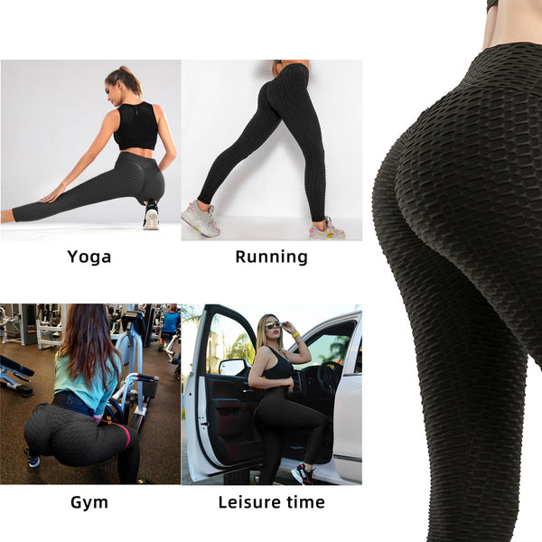 Women TIK Tok Leggings Bubble Textured Leggings Butt Lifting Yoga Pants