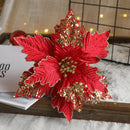 3 Pcs Flowers with Glitter Christmas Decorations