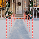 Christmas Candy Cane Pathway Marker (thin red)