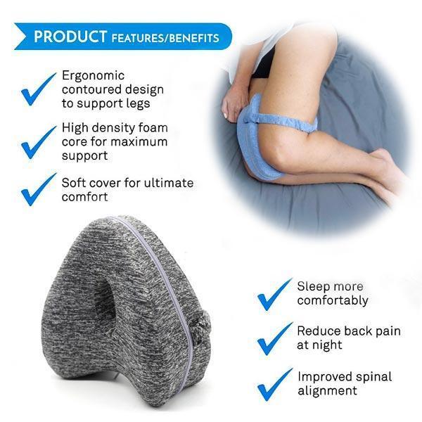 Orthopedic Knee Pillow for Sleeping Memory Foam Leg Pillow between Knees for Side Sleepers