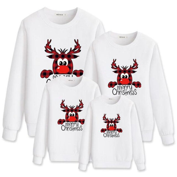 Christmas  New Matching Family Outfits Pullover T Shirt Sweater