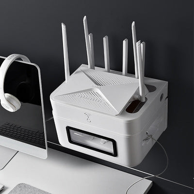 Wall-Mounted Wifi Cable Socket Storage Organizer Box