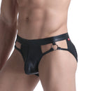 Gay Men Underwear Thongs & G Strings PU Leather Sexy Underwear
