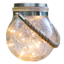 LED Solar Christmas Lights Crack Pattern Ball Glass Jar Lamp