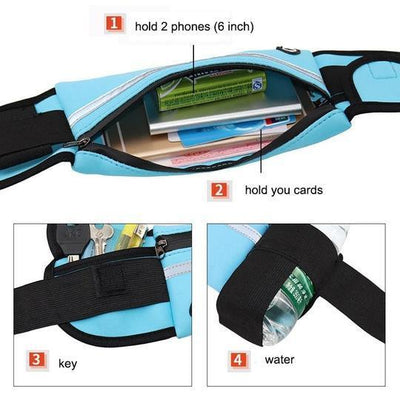 Waterproof Running Waist Belt Bag With Pouch