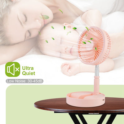 USB Rechargeable Portable Folding Desk Table Fan