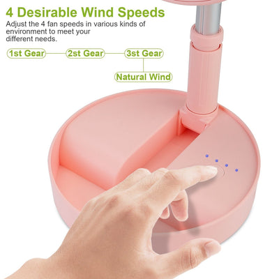 USB Rechargeable Portable Folding Desk Table Fan